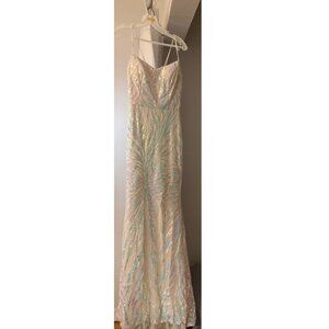White Multicolor gown